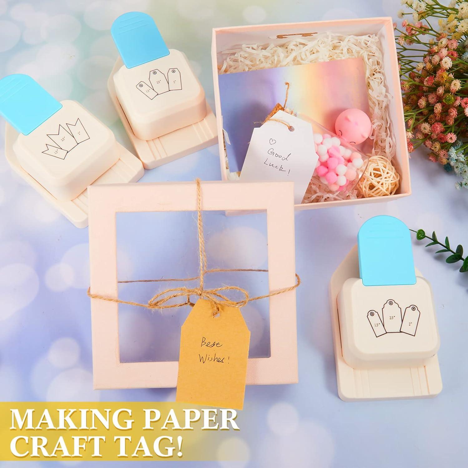 Perforador de Etiquetas 3 en 1 Fuutreo - 3 Tamaños 3.81cm, 5.08cm, 6.35cm