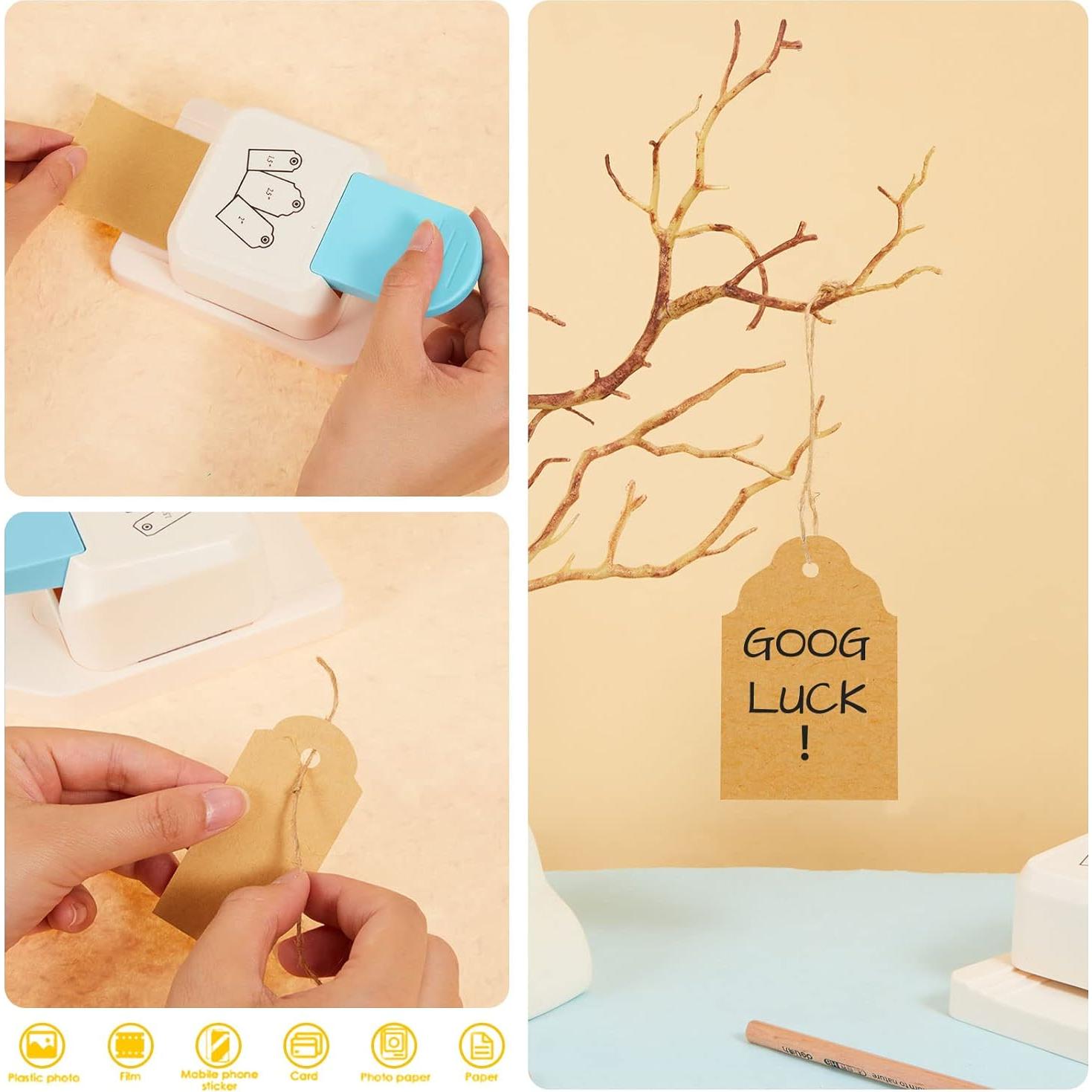 Perforador de Etiquetas 3 en 1 Fuutreo - 3 Tamaños 3.81cm, 5.08cm, 6.35cm