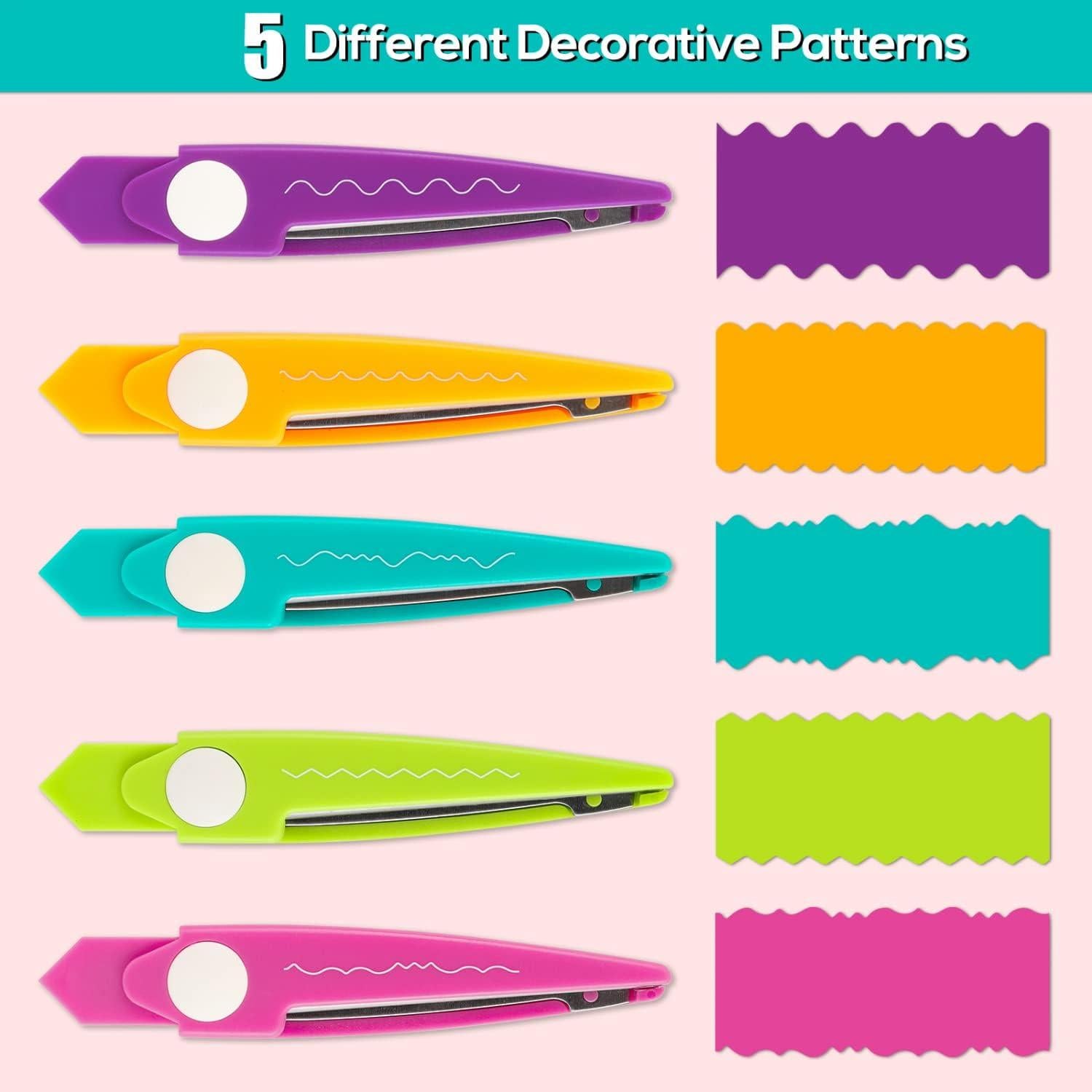 Juego de Tijeras de Manualidades BAOFALI 6 Piezas con Perforadora