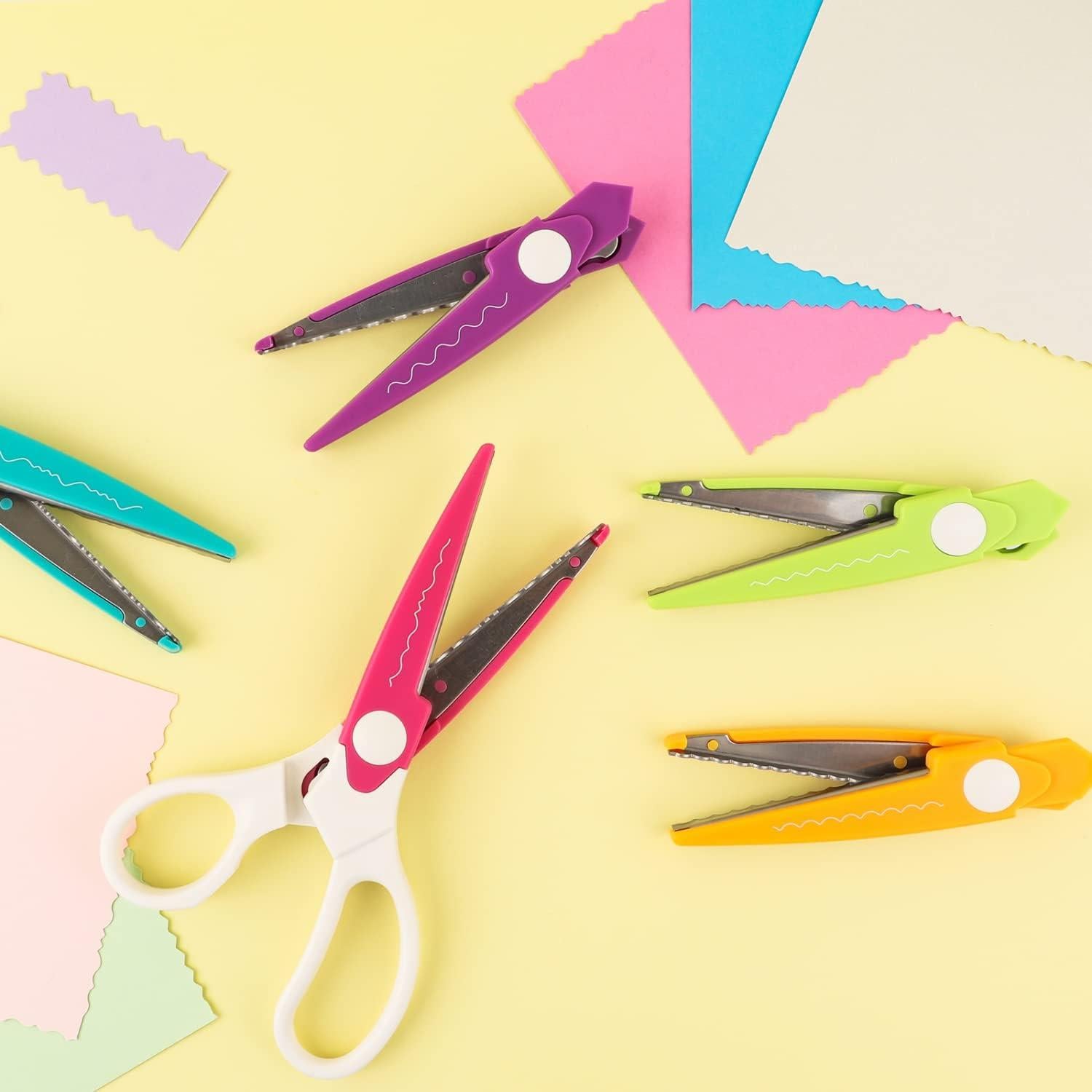 Juego de Tijeras de Manualidades BAOFALI 6 Piezas con Perforadora