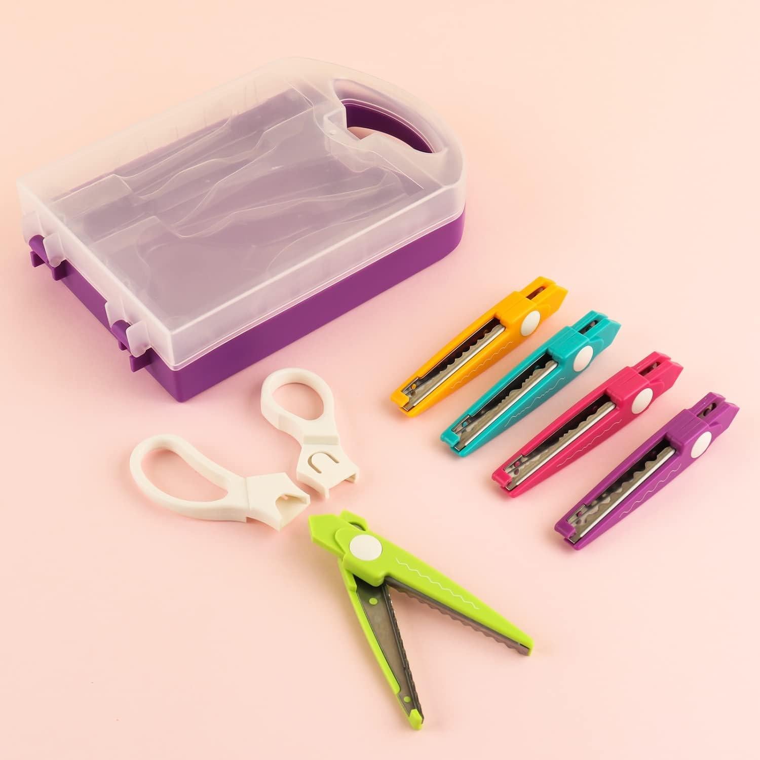 Juego de Tijeras de Manualidades BAOFALI 6 Piezas con Perforadora