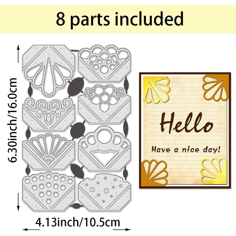 Cortes de Metal para Esquinas de Foto BENECREAT - 8 Patrones