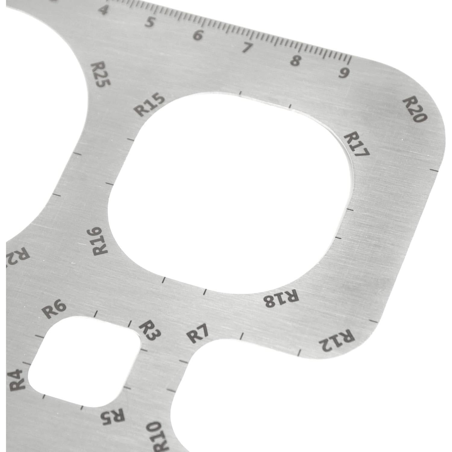 Plantilla de Medición UPTTHOW para Corte de Cuero - Acero Inoxidable