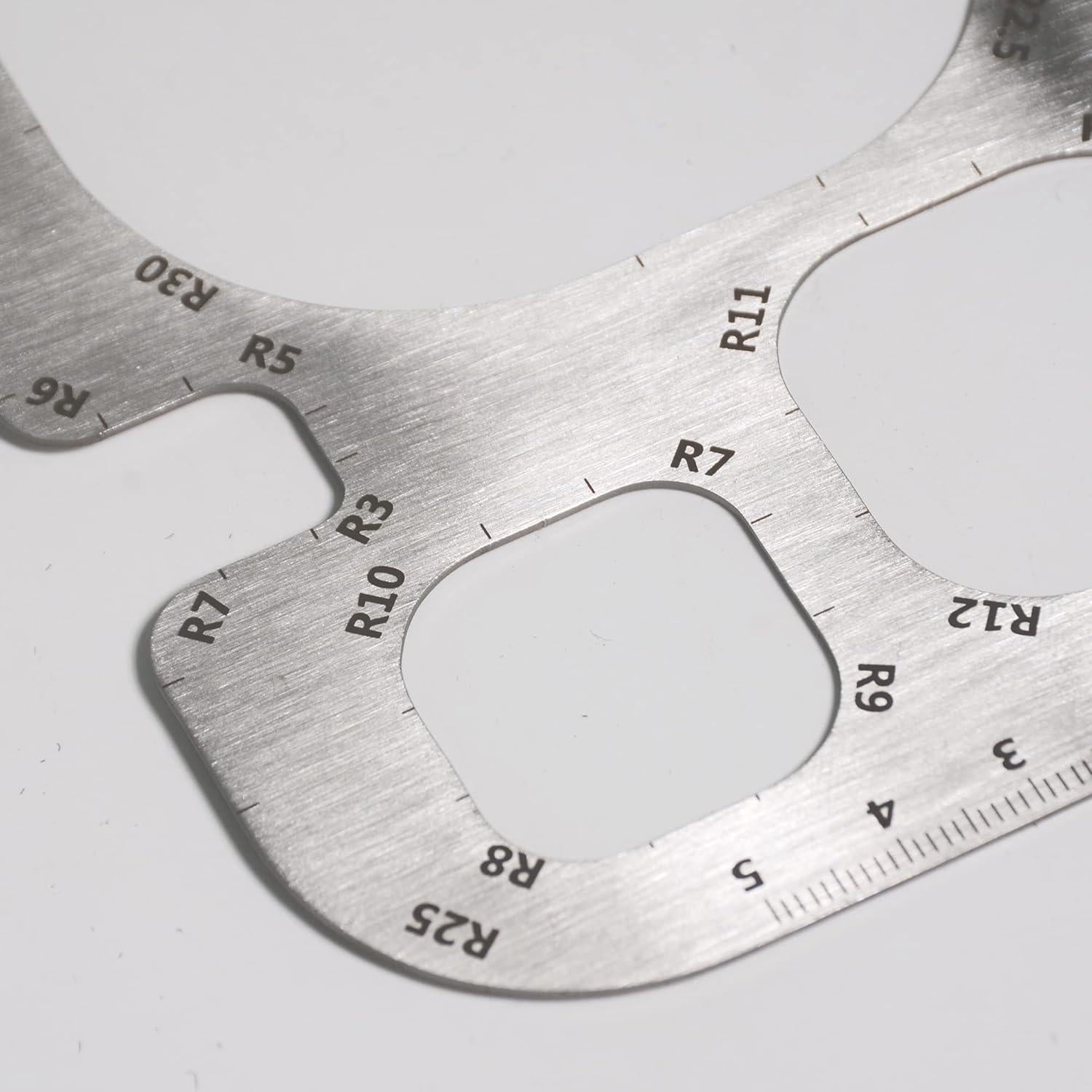 Plantilla de Medición UPTTHOW para Corte de Cuero - Acero Inoxidable