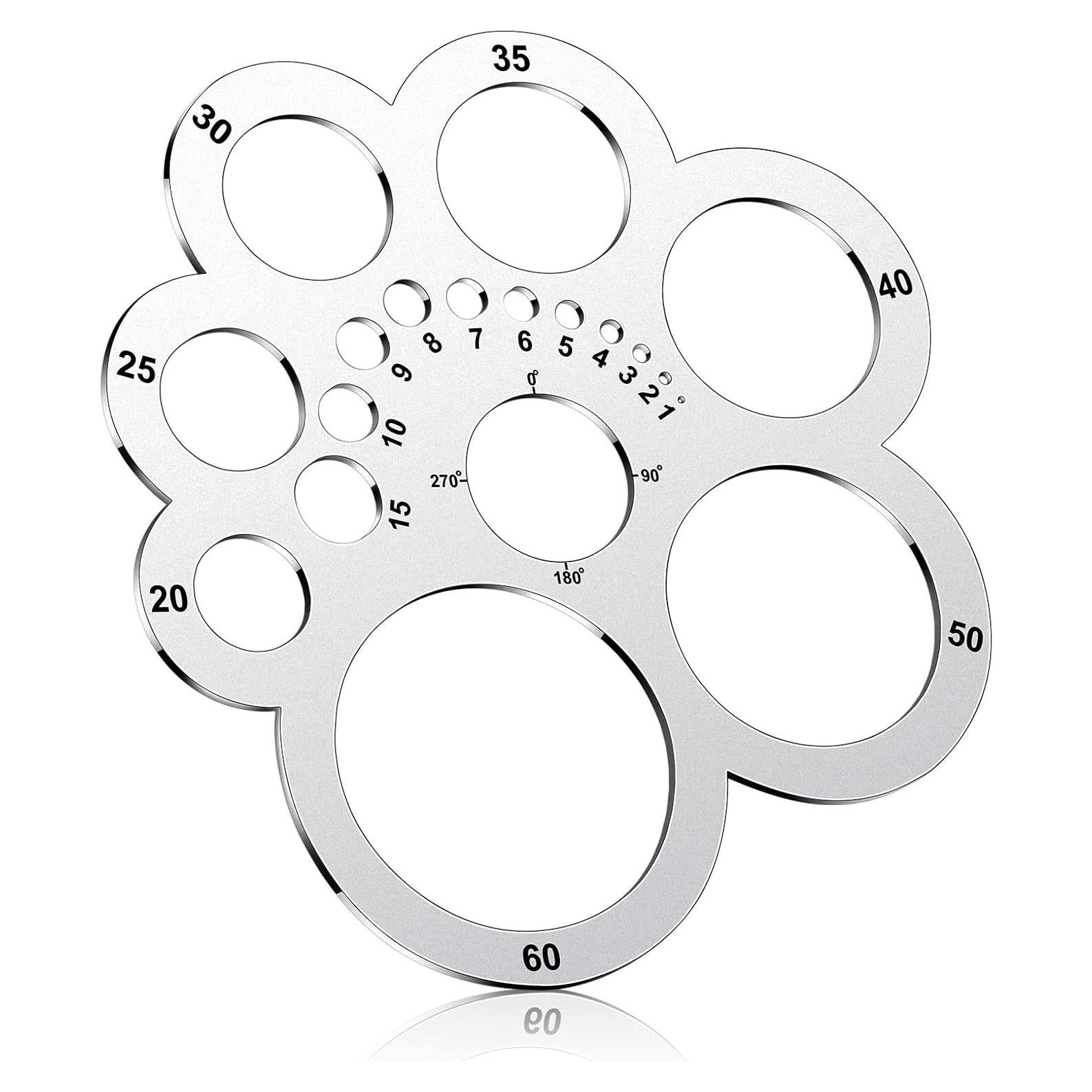 Plantilla Cortadora de Círculos Weewooday - 7 Tamaños, Acero Inoxidable
