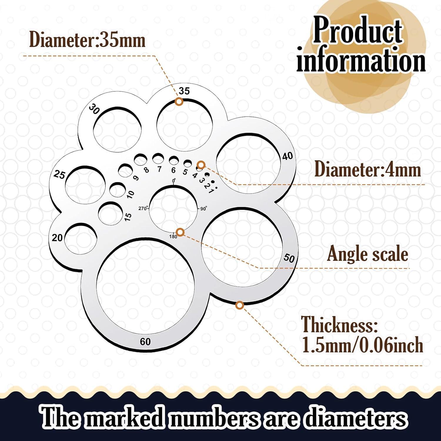 Plantilla Cortadora de Círculos Weewooday - 7 Tamaños, Acero Inoxidable