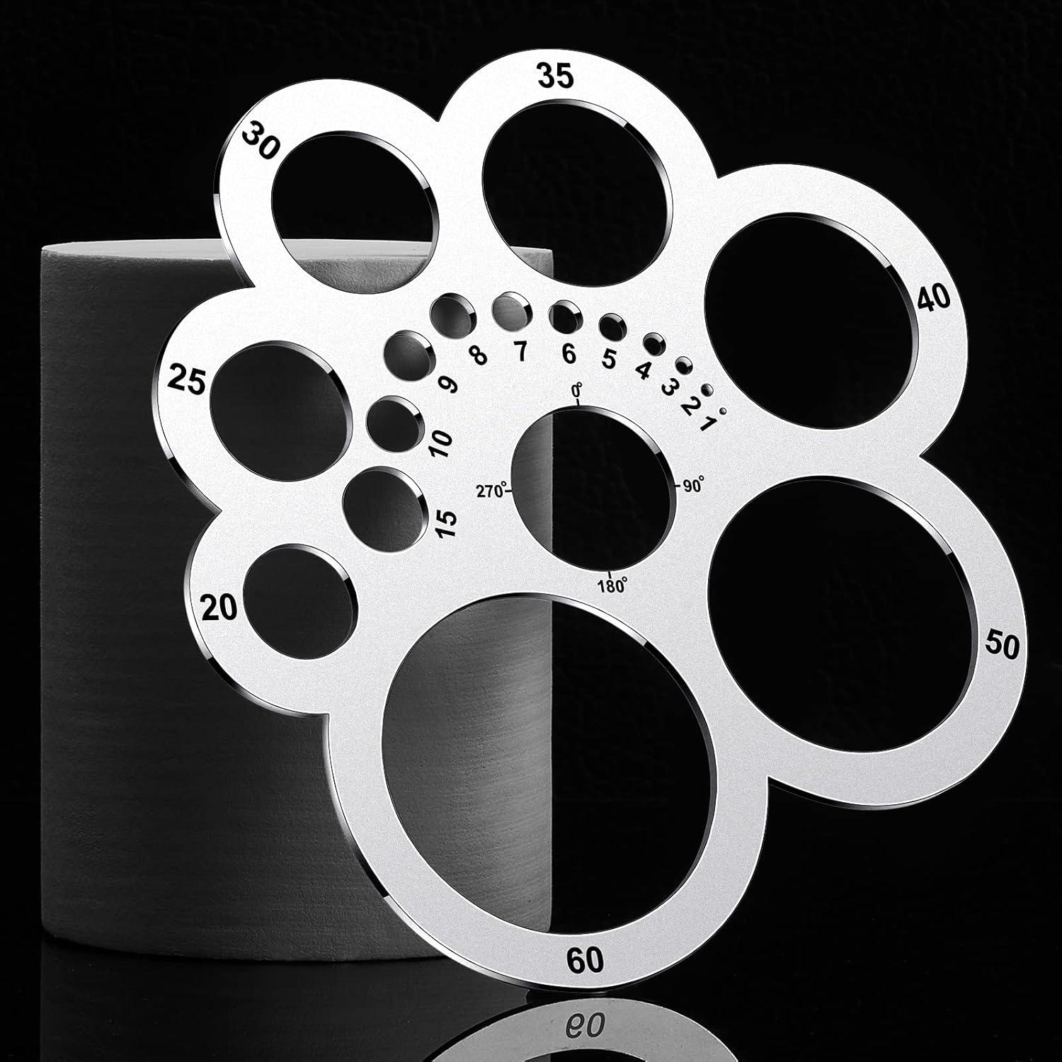 Plantilla Cortadora de Círculos Weewooday - 7 Tamaños, Acero Inoxidable