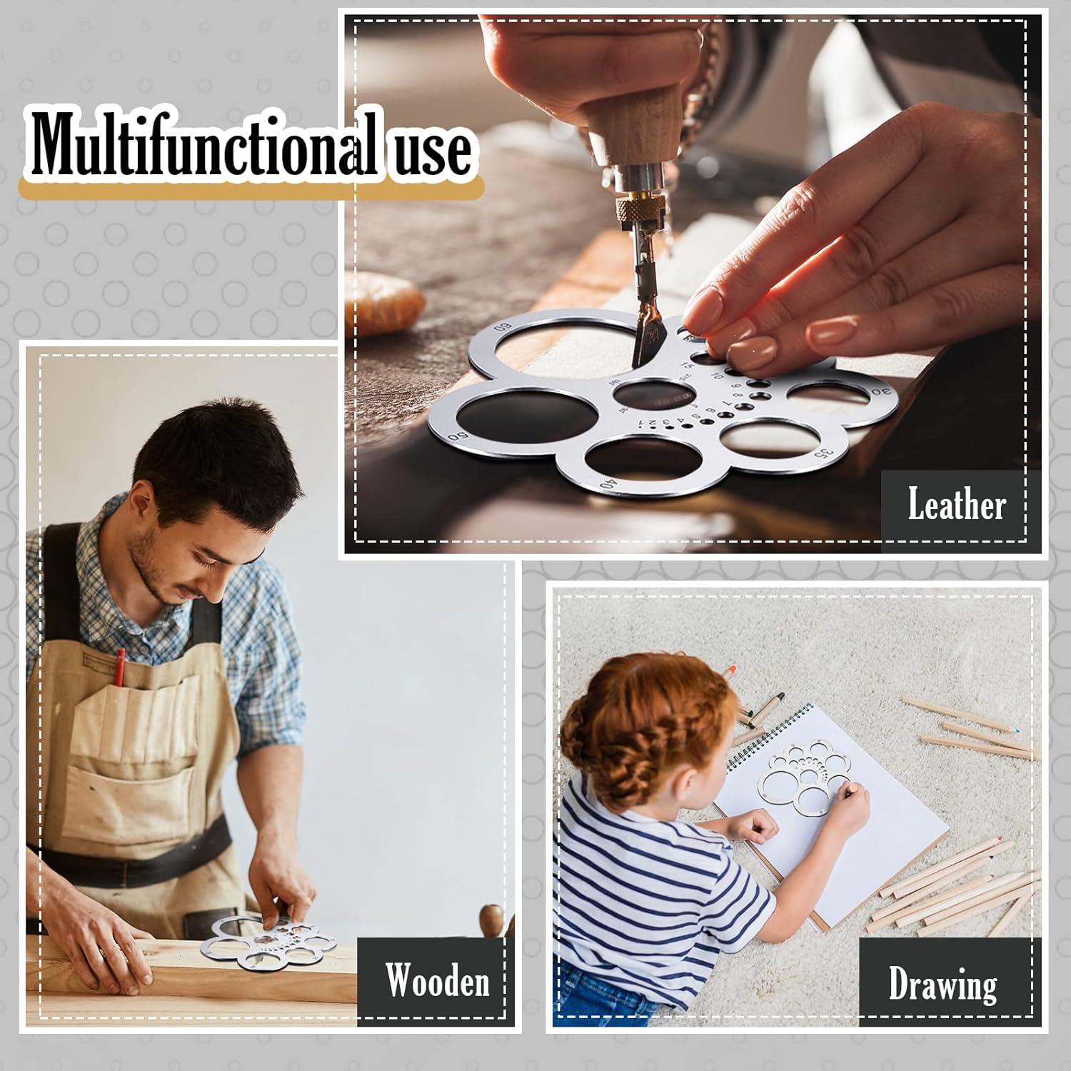 Plantilla Cortadora de Círculos Weewooday - 7 Tamaños, Acero Inoxidable