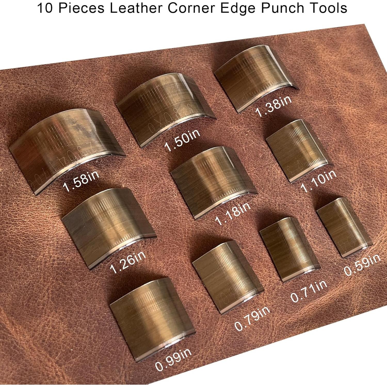 Juego de 10 Troqueladores de Esquinas YKSPLUSK para Cuero
