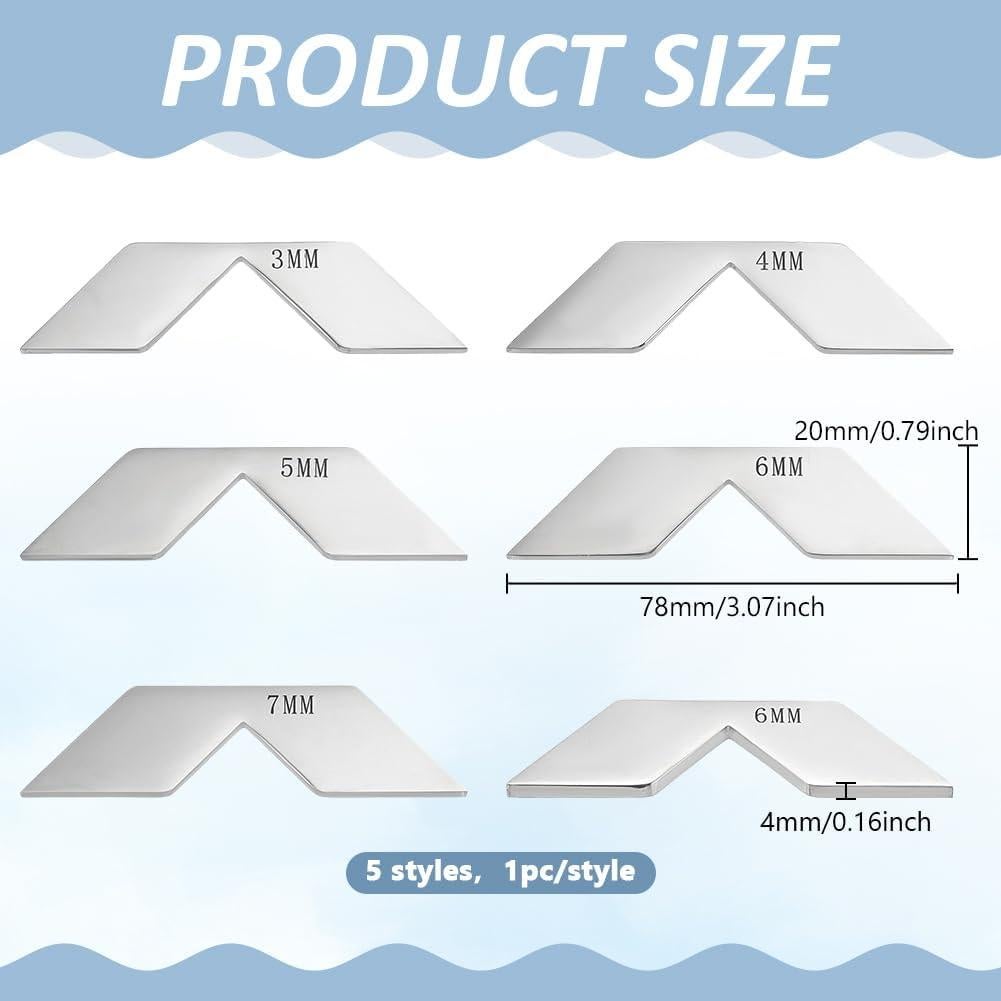 Herramienta de Esquina Acero Inoxidable BENECREAT 5 Pcs