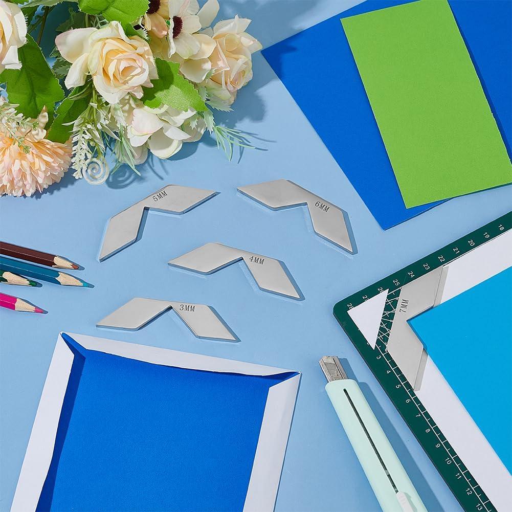 Herramienta de Esquina Acero Inoxidable BENECREAT 5 Pcs