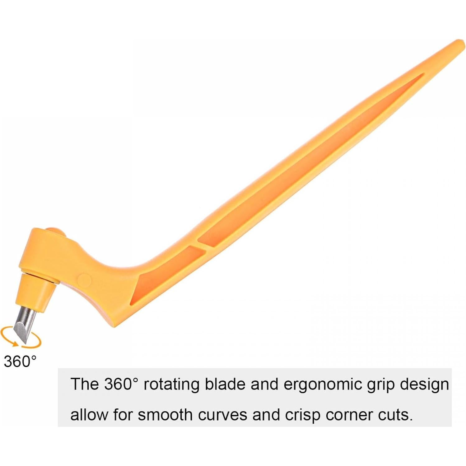 Cuchillo de Manualidades uxcell con Cuchilla Rotativa 15° Amarillo