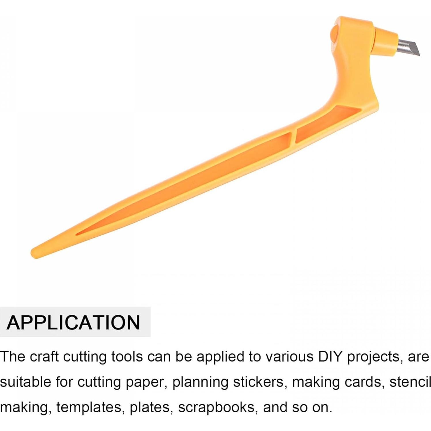 Cuchillo de Manualidades uxcell con Cuchilla Rotativa 15° Amarillo