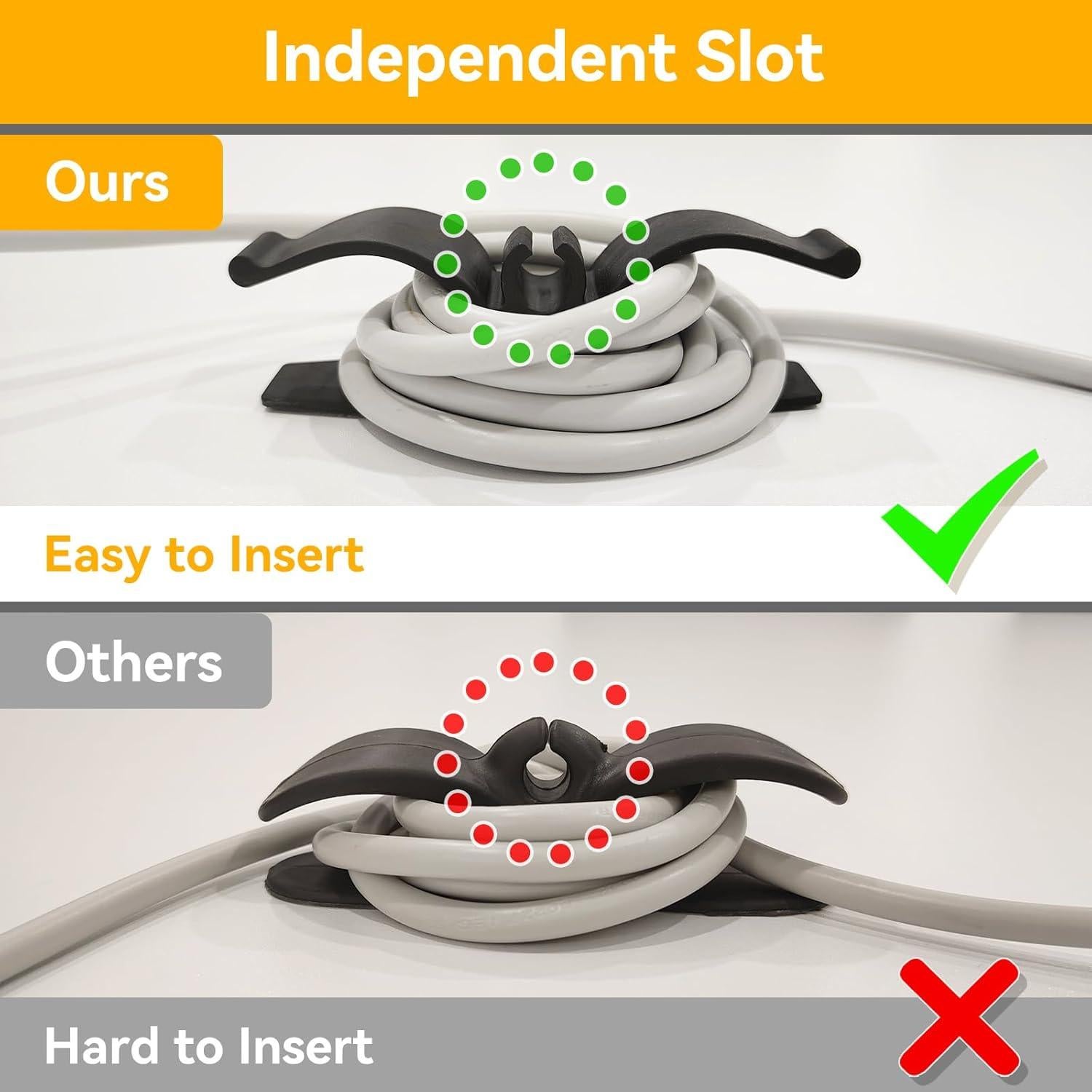 Organizador de Cables Daisyhome 6 Pack Autoadhesivo