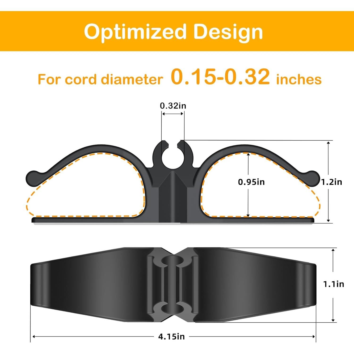 Organizador de Cables Daisyhome 6 Pack Autoadhesivo