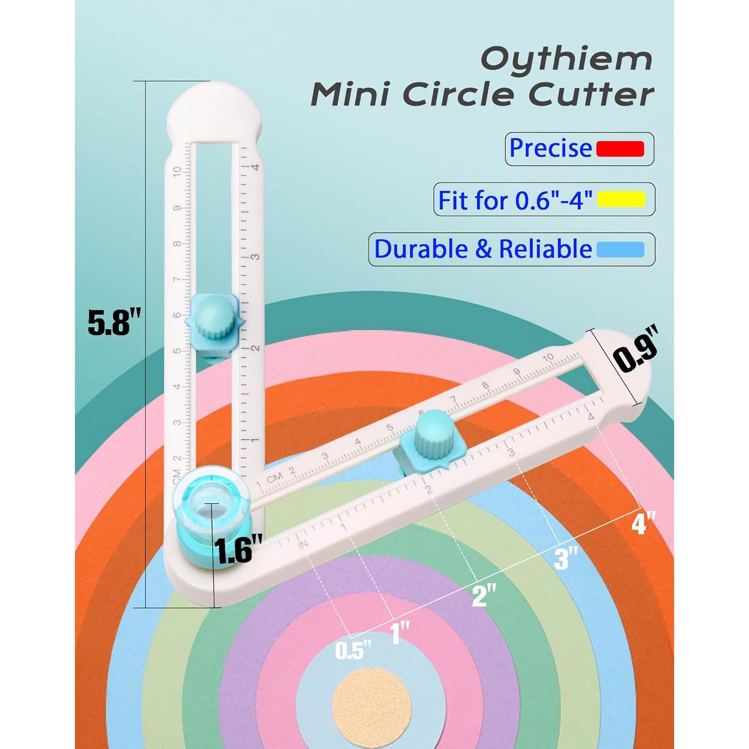 Cortador Circular Oythiem para Manualidades 1.52-10.16 cm Verde