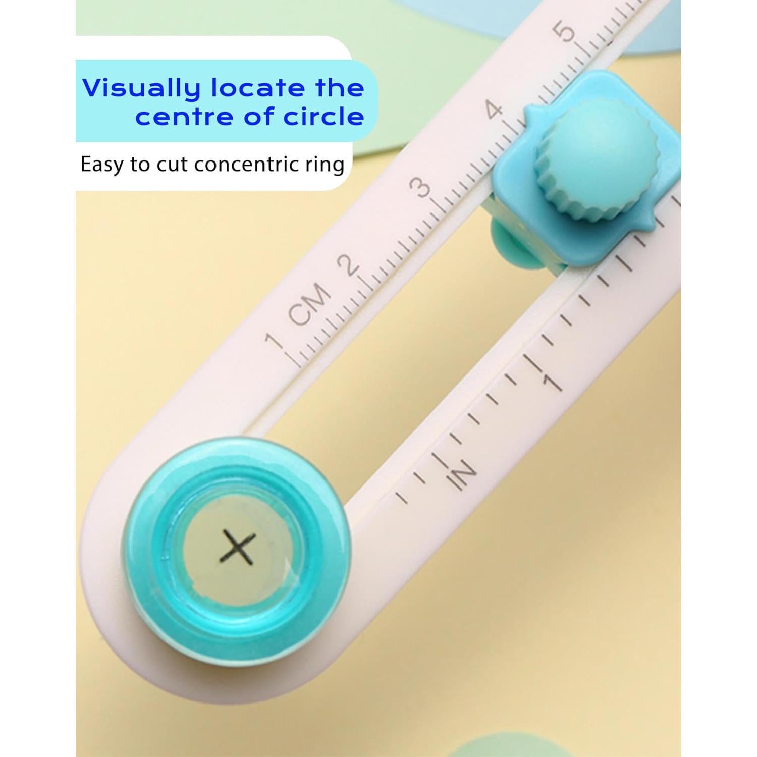 Cortador Circular Oythiem para Manualidades 1.52-10.16 cm Verde