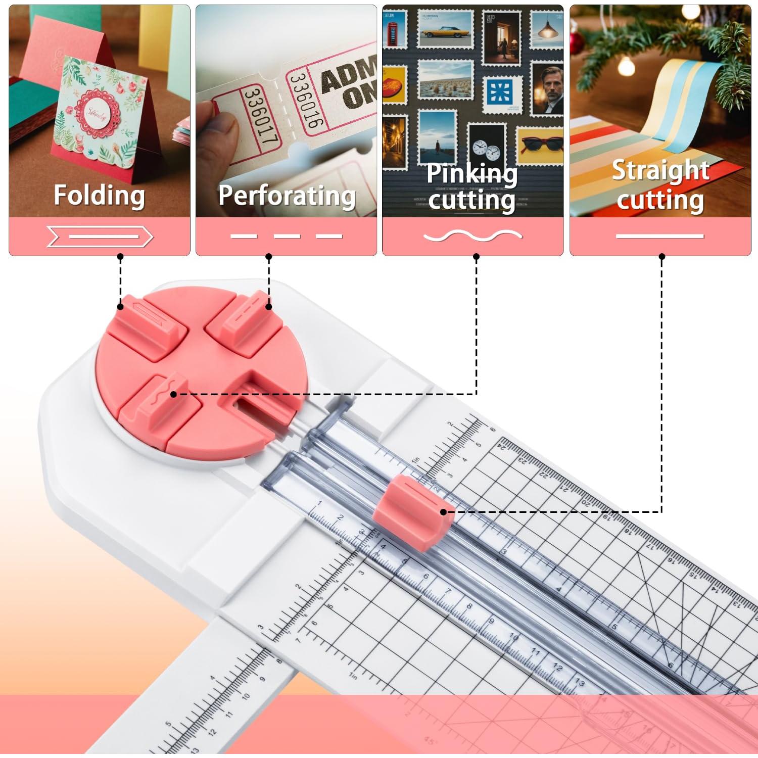 Cortadora de Papel Worklion 30.48 cm Rosa - 4 Cuchillas Intercambiables