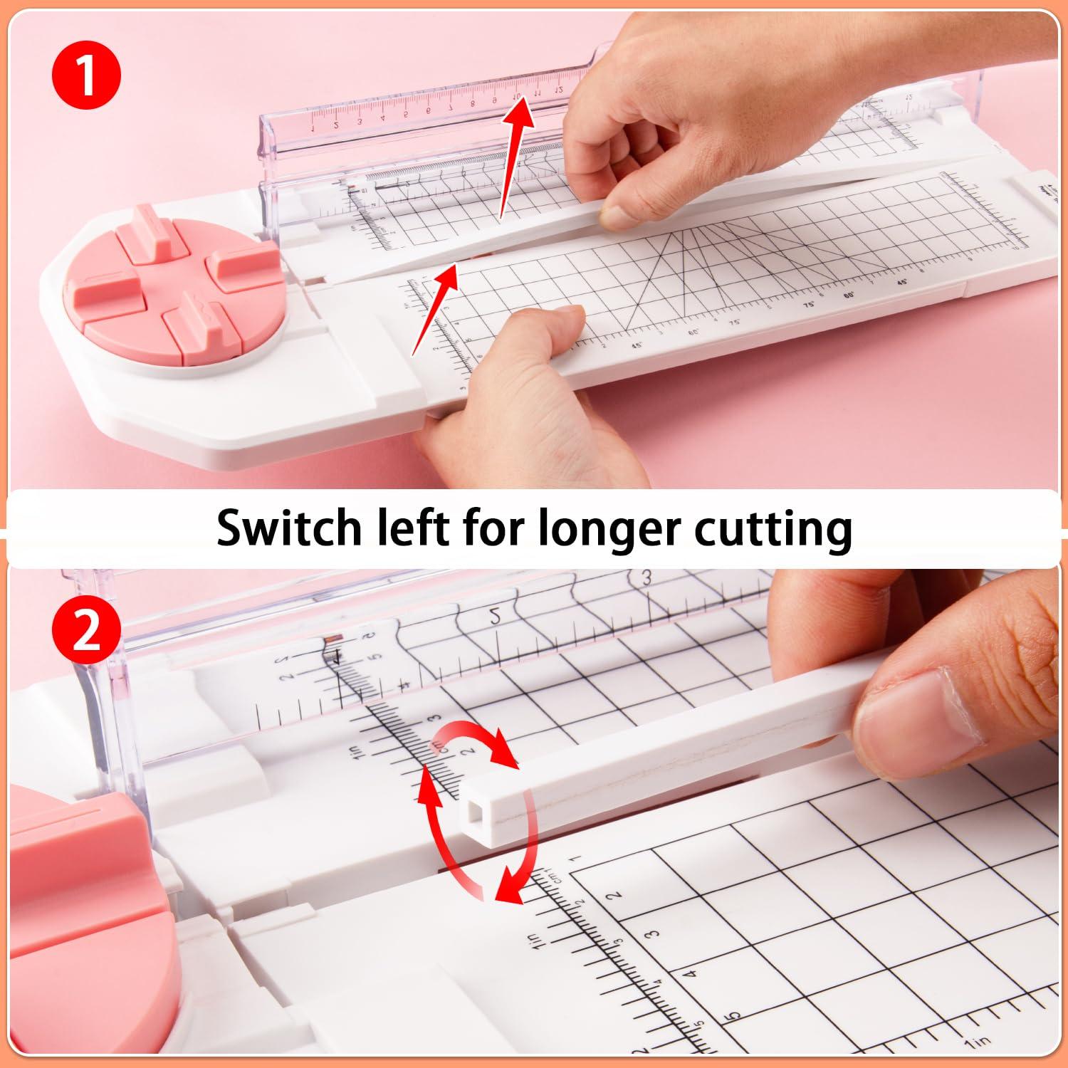 Cortadora de Papel Worklion 30.48 cm Rosa - 4 Cuchillas Intercambiables