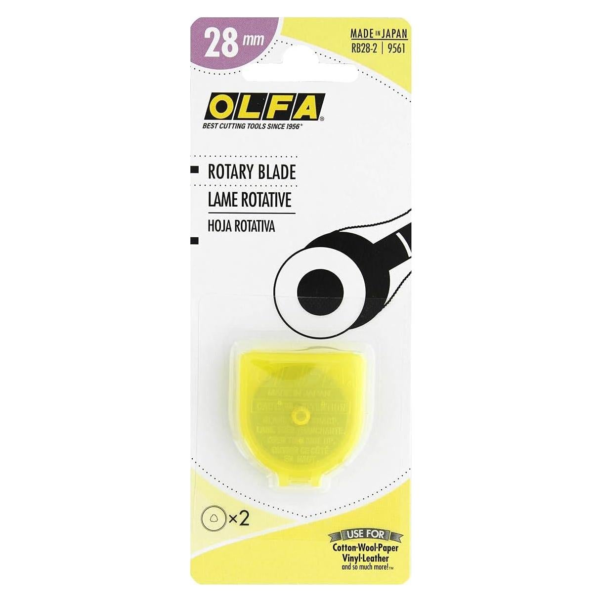Cuchillas de Repuesto OLFA 28mm - 2 Cuchillas de Acero Tungsteno