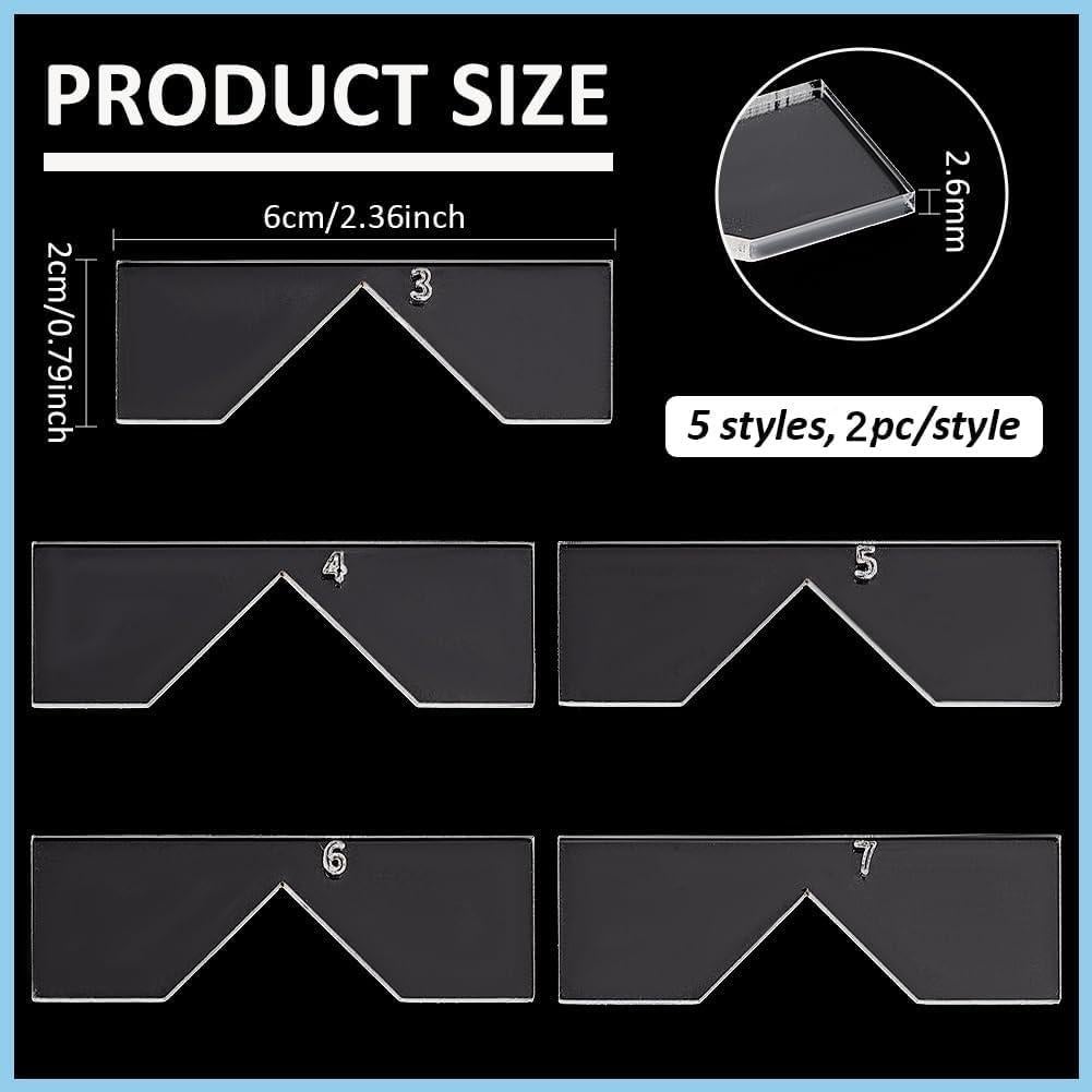 Herramienta de Corte de Esquina Acrílica BENECREAT 10 Pcs 3-7mm