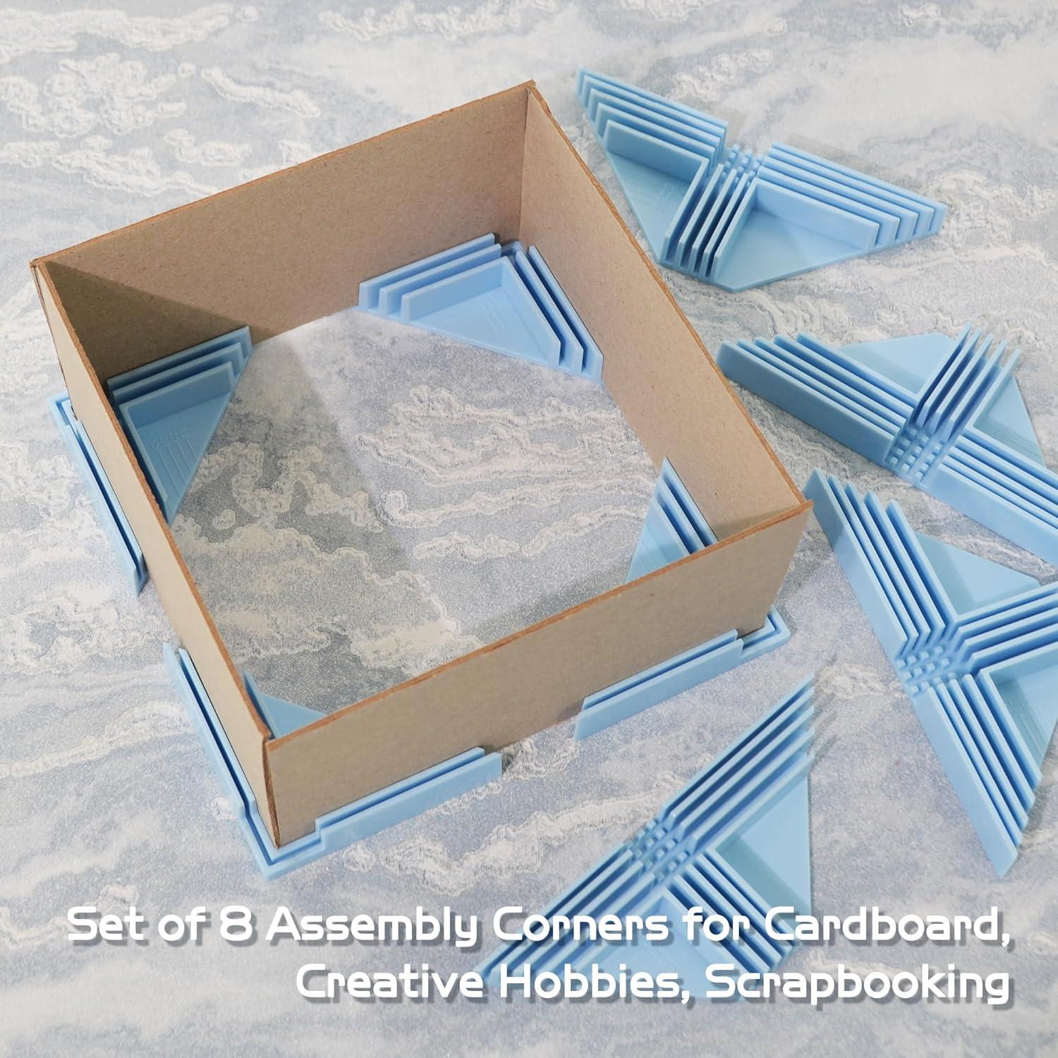 Guía de Esquina para Cajas UPTTHOW 8 Piezas 90 Grados Azul