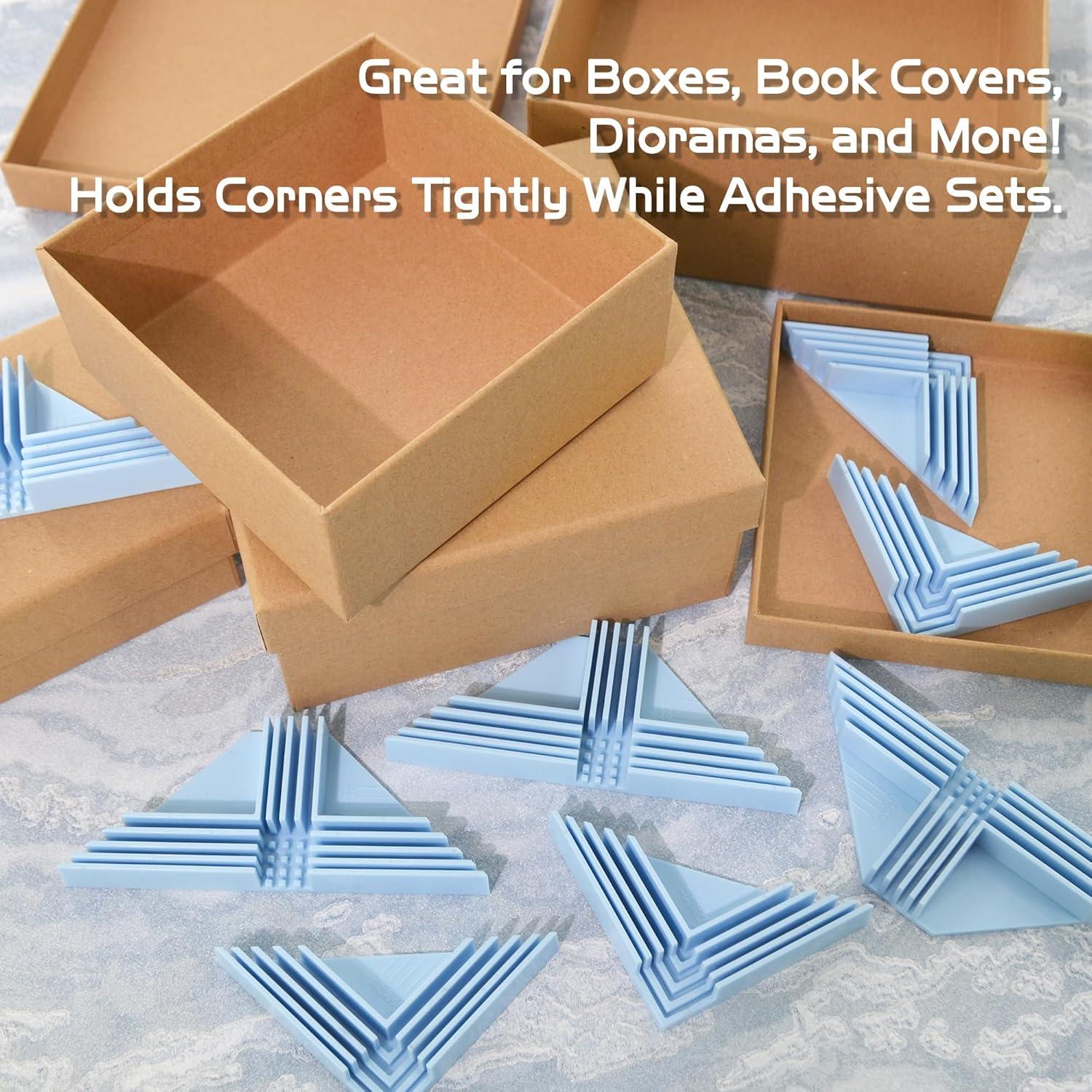 Guía de Esquina para Cajas UPTTHOW 8 Piezas 90 Grados Azul