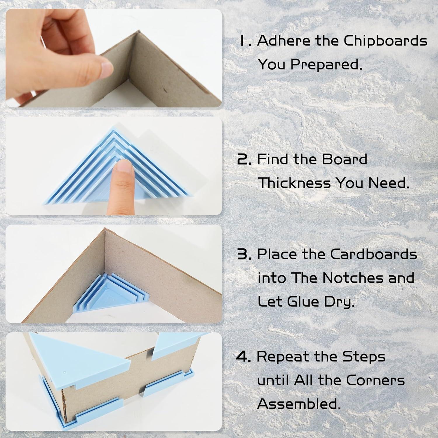 Guía de Esquina para Cajas UPTTHOW 8 Piezas 90 Grados Azul