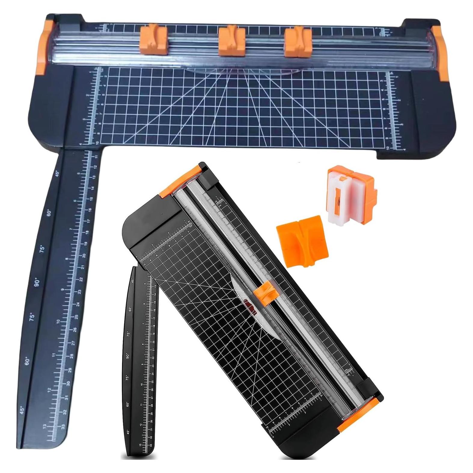 Cortadora de papel A4 ZHQOJGV de titanio 30.48 cm con 3 cuchillas