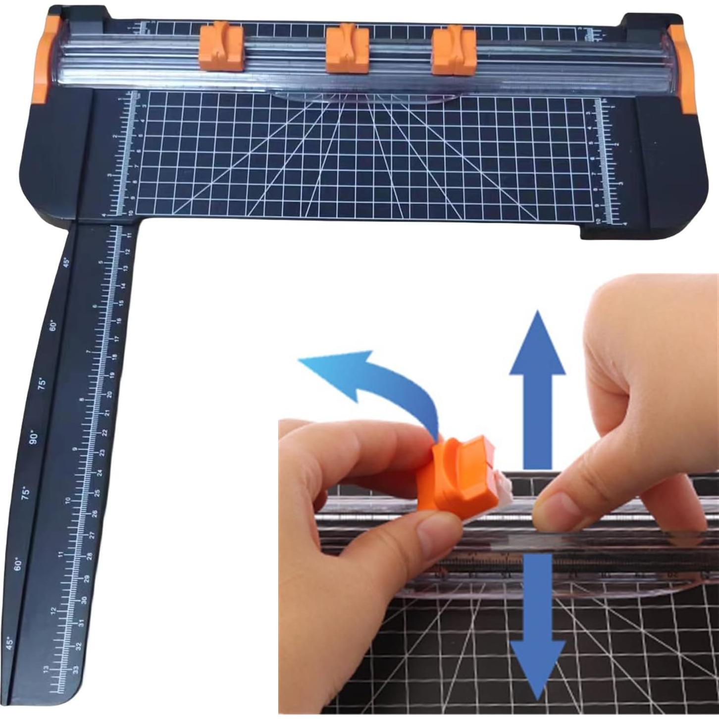 Cortadora de papel A4 ZHQOJGV de titanio 30.48 cm con 3 cuchillas