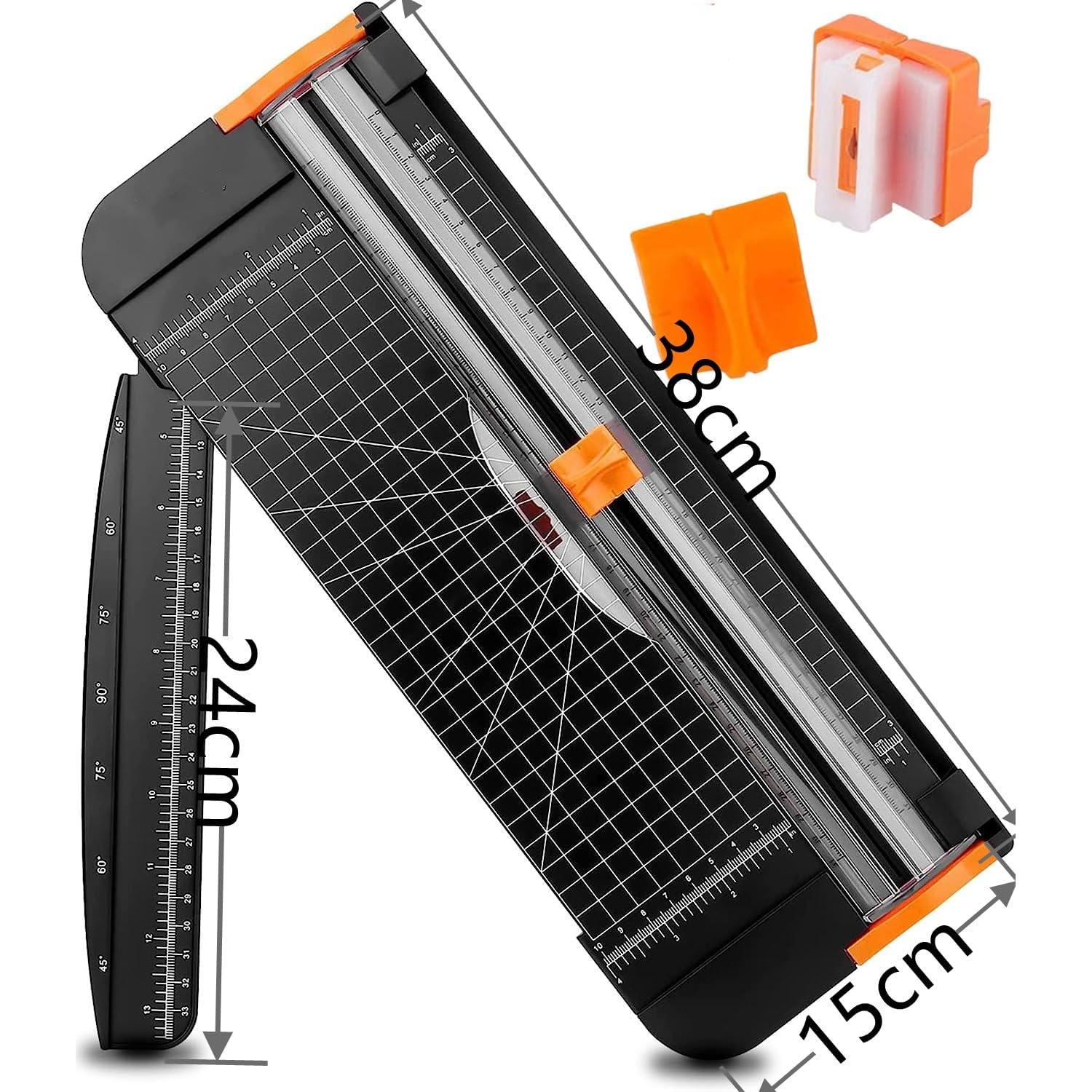 Cortadora de papel A4 ZHQOJGV de titanio 30.48 cm con 3 cuchillas