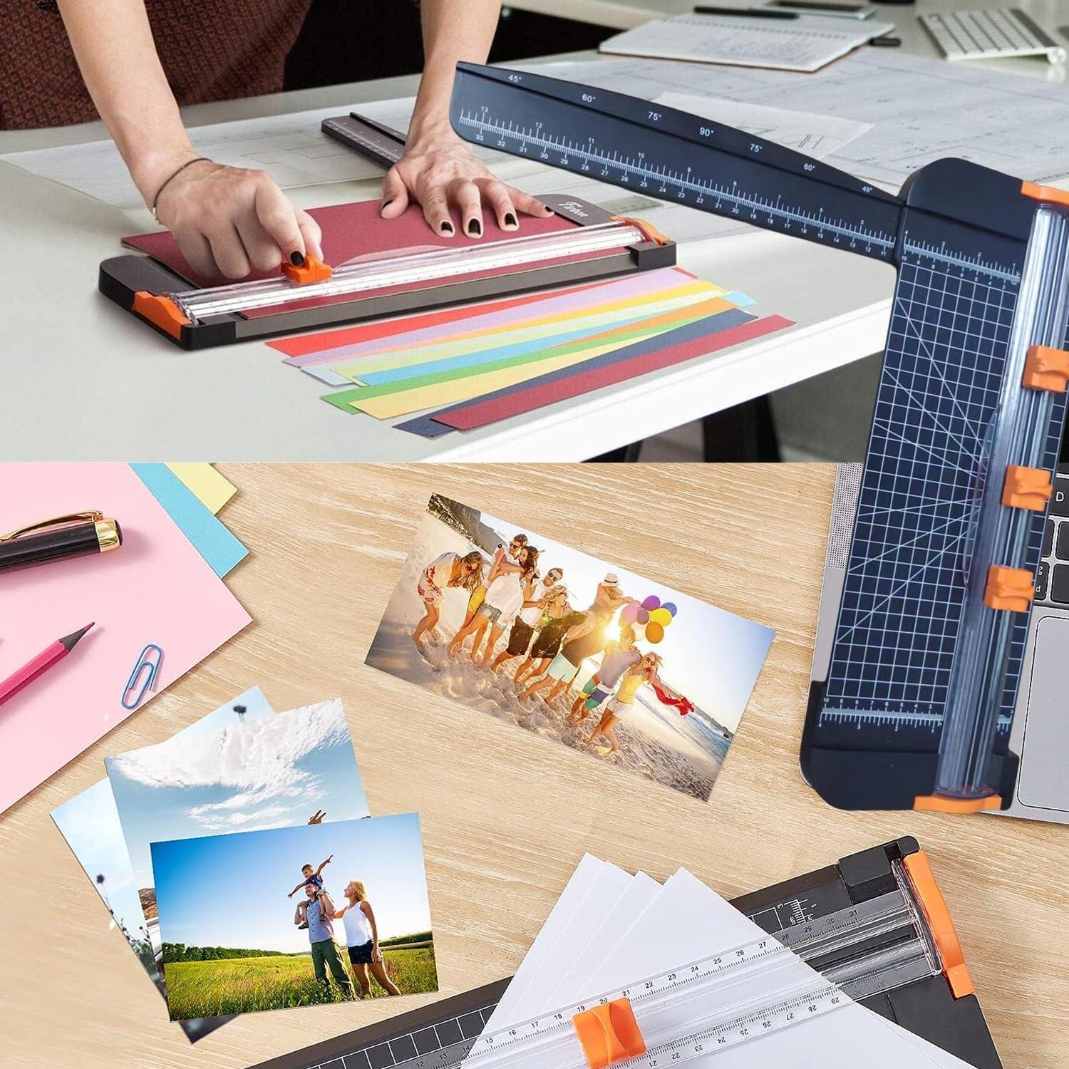 Cortadora de papel A4 ZHQOJGV de titanio 30.48 cm con 3 cuchillas