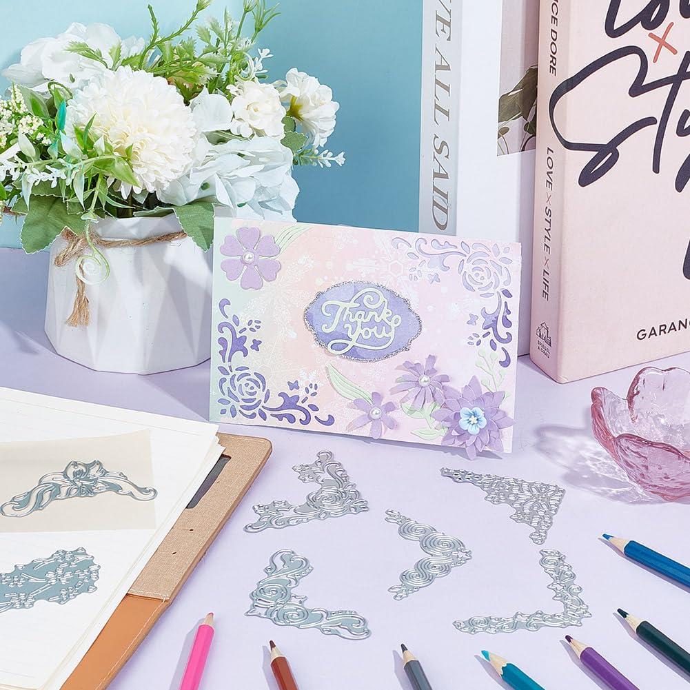 Plantilla de Metal INFUNLY para Cortes de Encaje DIY 2 Piezas