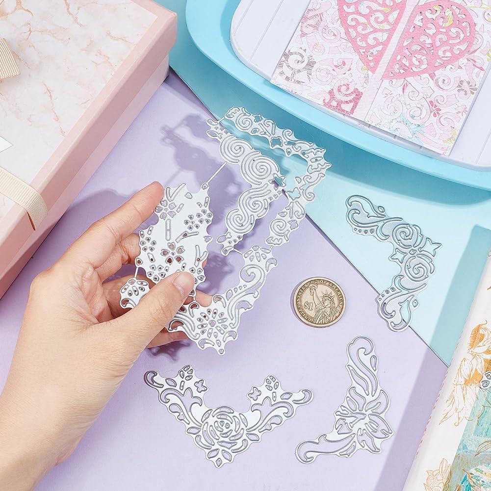 Plantilla de Metal INFUNLY para Cortes de Encaje DIY 2 Piezas