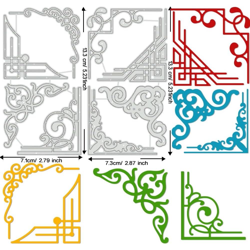 Troqueles de Corte de Esquina BENECREAT 2pcs Acero al Carbono