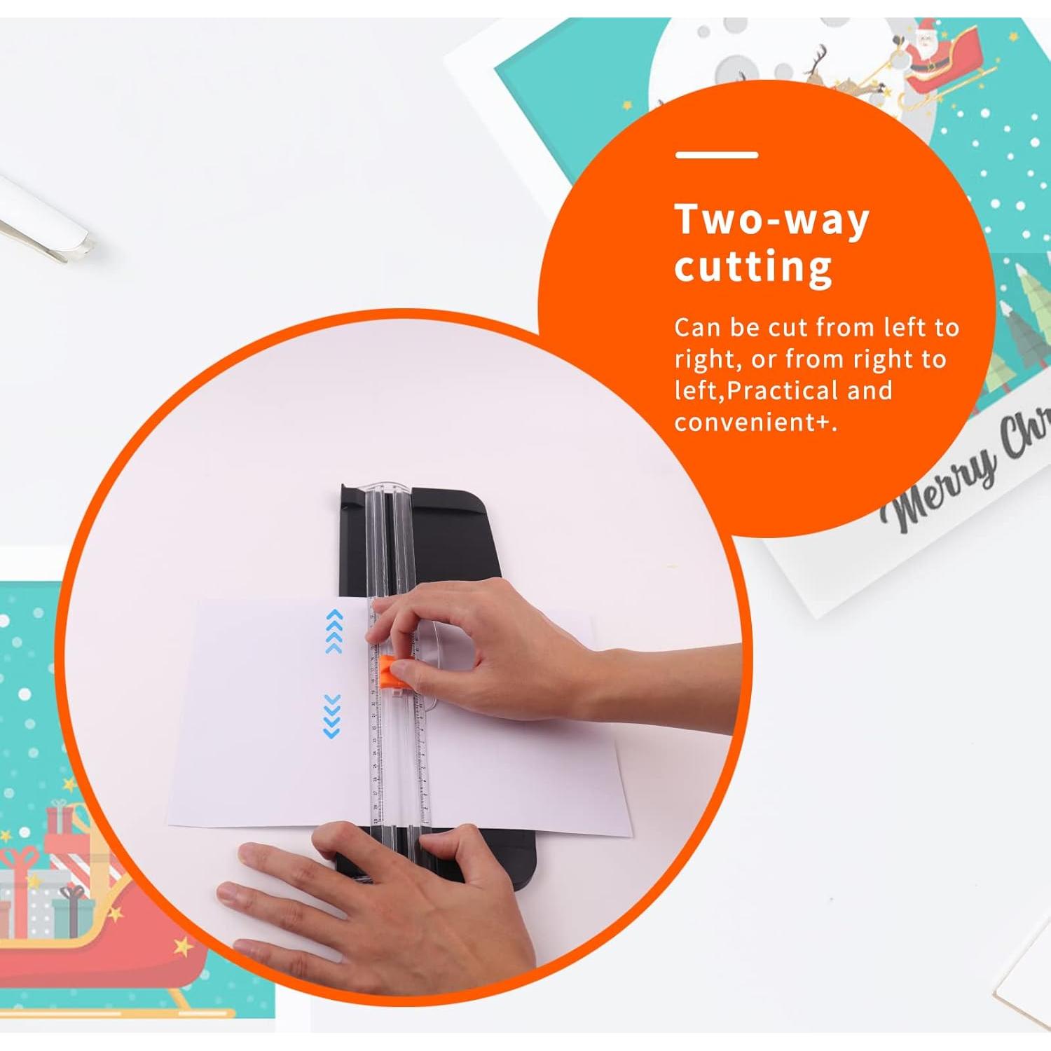 Cortadora de Papel Manual ZEQUAN A4 Negra con Cuchilla de Seguridad