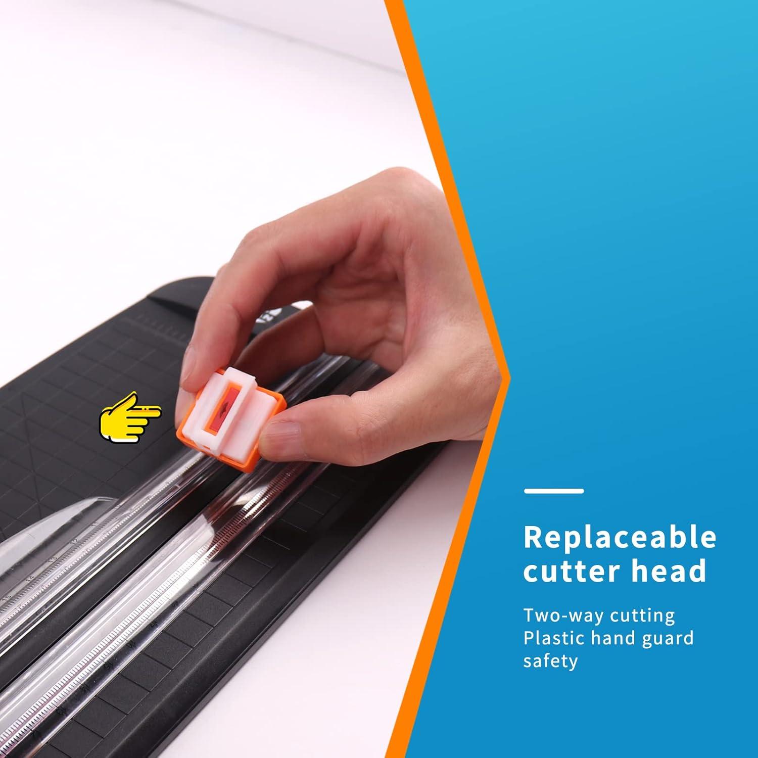 Cortadora de Papel Manual ZEQUAN A4 Negra con Cuchilla de Seguridad