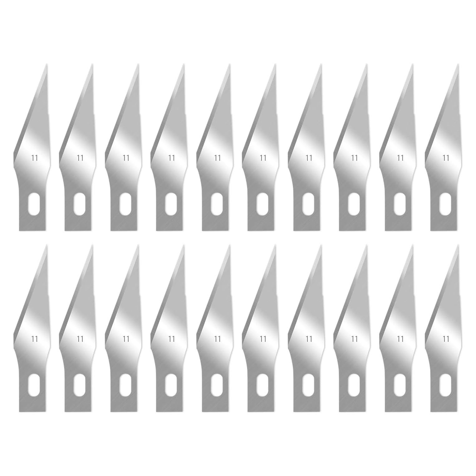 120 Cuchillas de Cuchillo Exacto Qimoo 11 Ángulo Agudo Acero