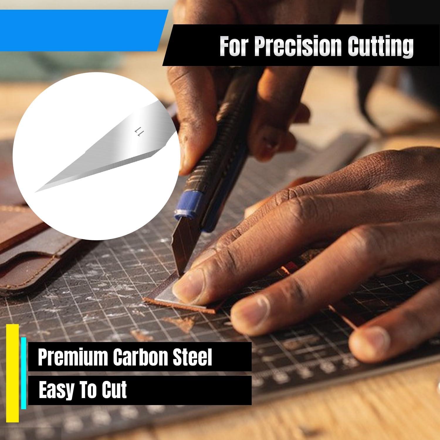 120 Cuchillas de Cuchillo Exacto Qimoo 11 Ángulo Agudo Acero