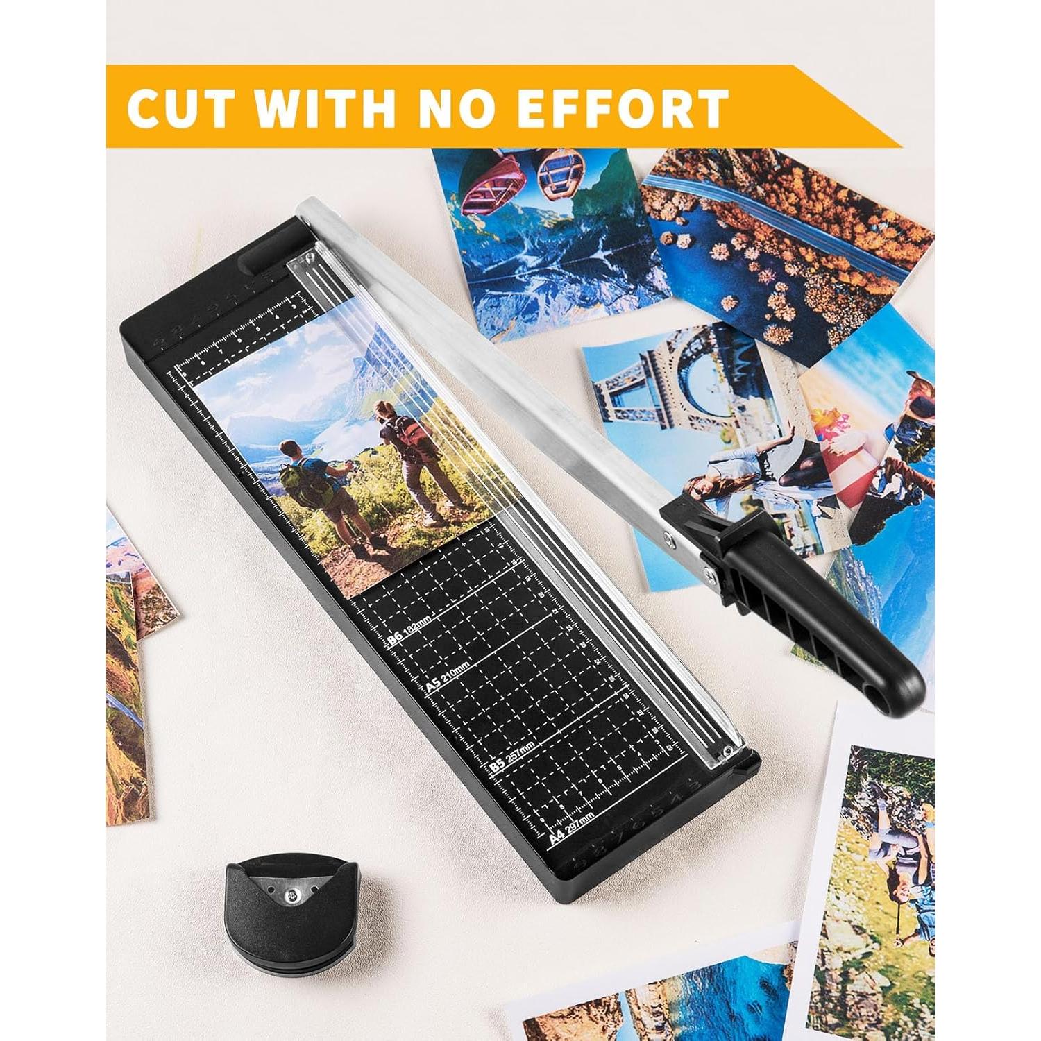 Cortadora de Papel MAKEASY 30.5 cm, Capacidad 8 Hojas, Manual