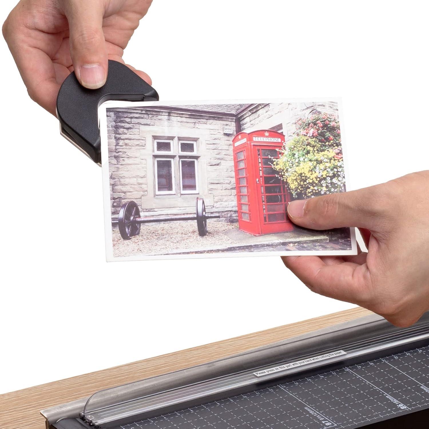 Cortadora de Papel TIANSE 30 cm 8-10 Hojas Seguridad Negra