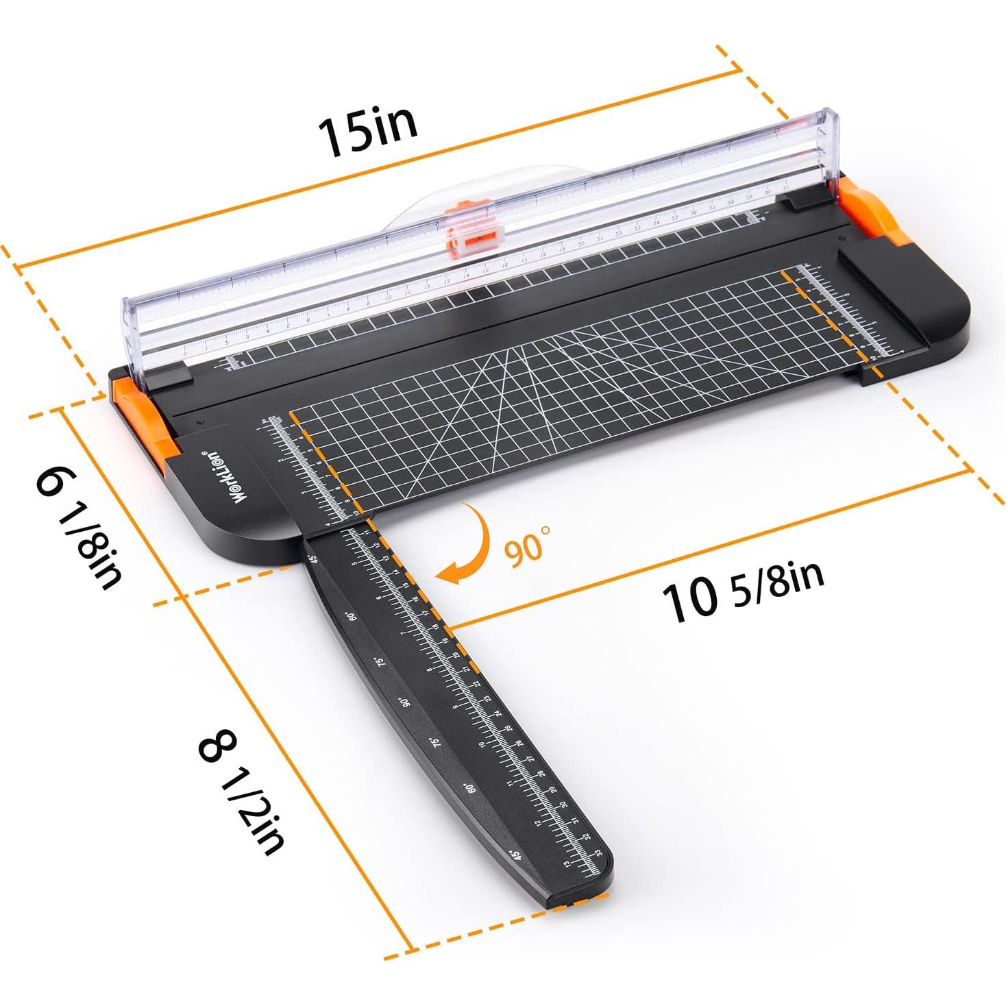 Cortadora de Papel WORKLION A4 con Cuchilla de Seguridad Negra
