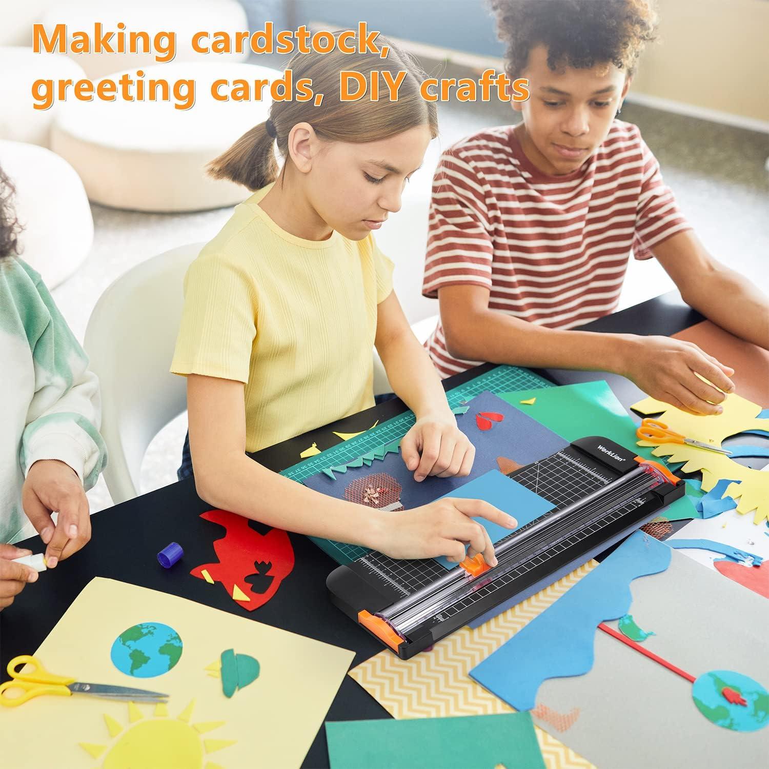 Cortadora de Papel WORKLION A4 con Cuchilla de Seguridad Negra