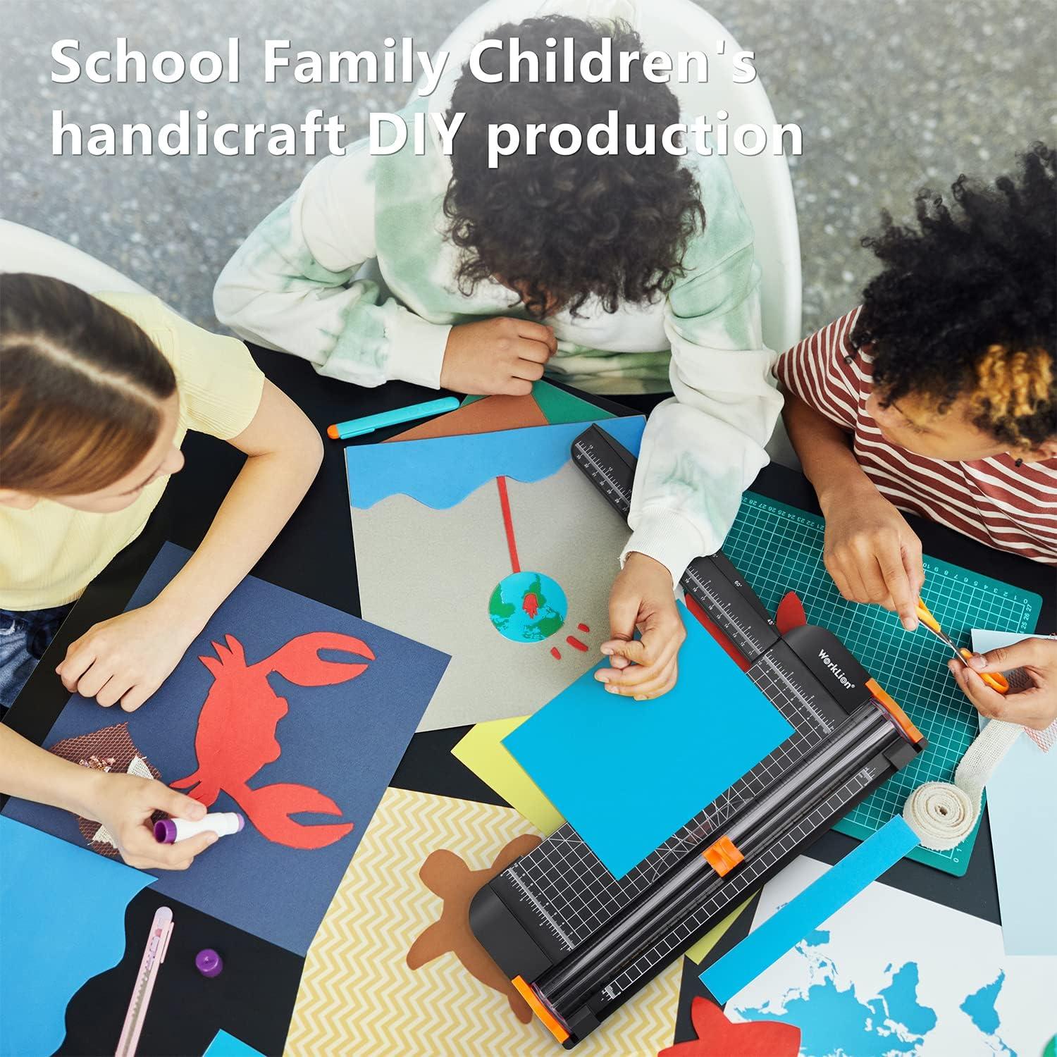 Cortadora de Papel WORKLION A4 con Cuchilla de Seguridad Negra