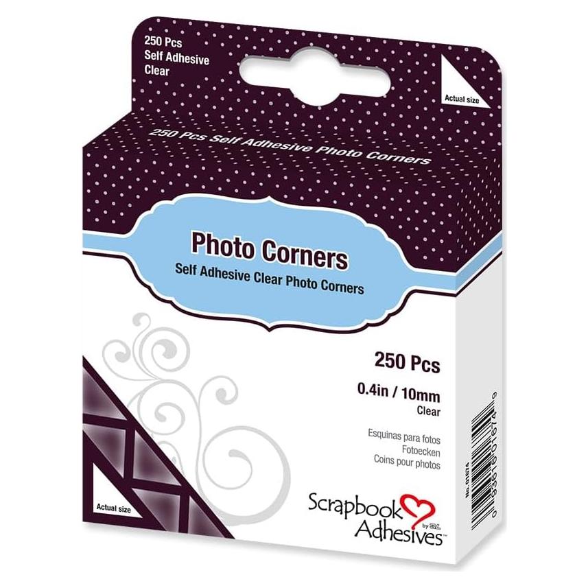 Esquinas Adhesivas para Fotos 3L Transparentes 250 Pcs