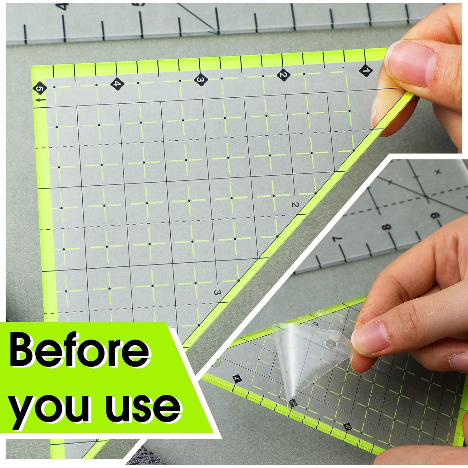 Juego de 2 Reglas Triangulares de Acrílico Konohan 12.7 y 25.4 cm