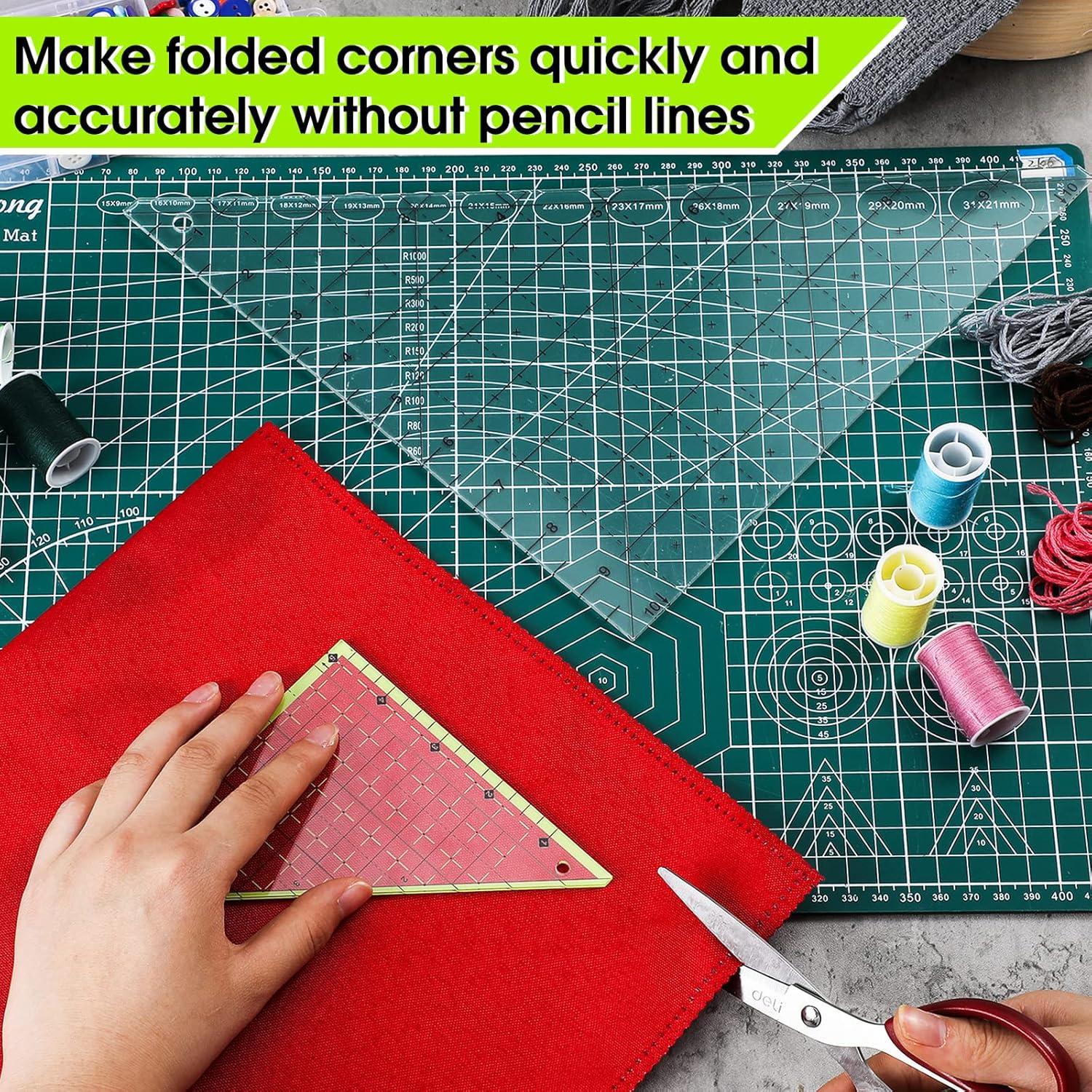 Juego de 2 Reglas Triangulares de Acrílico Konohan 12.7 y 25.4 cm