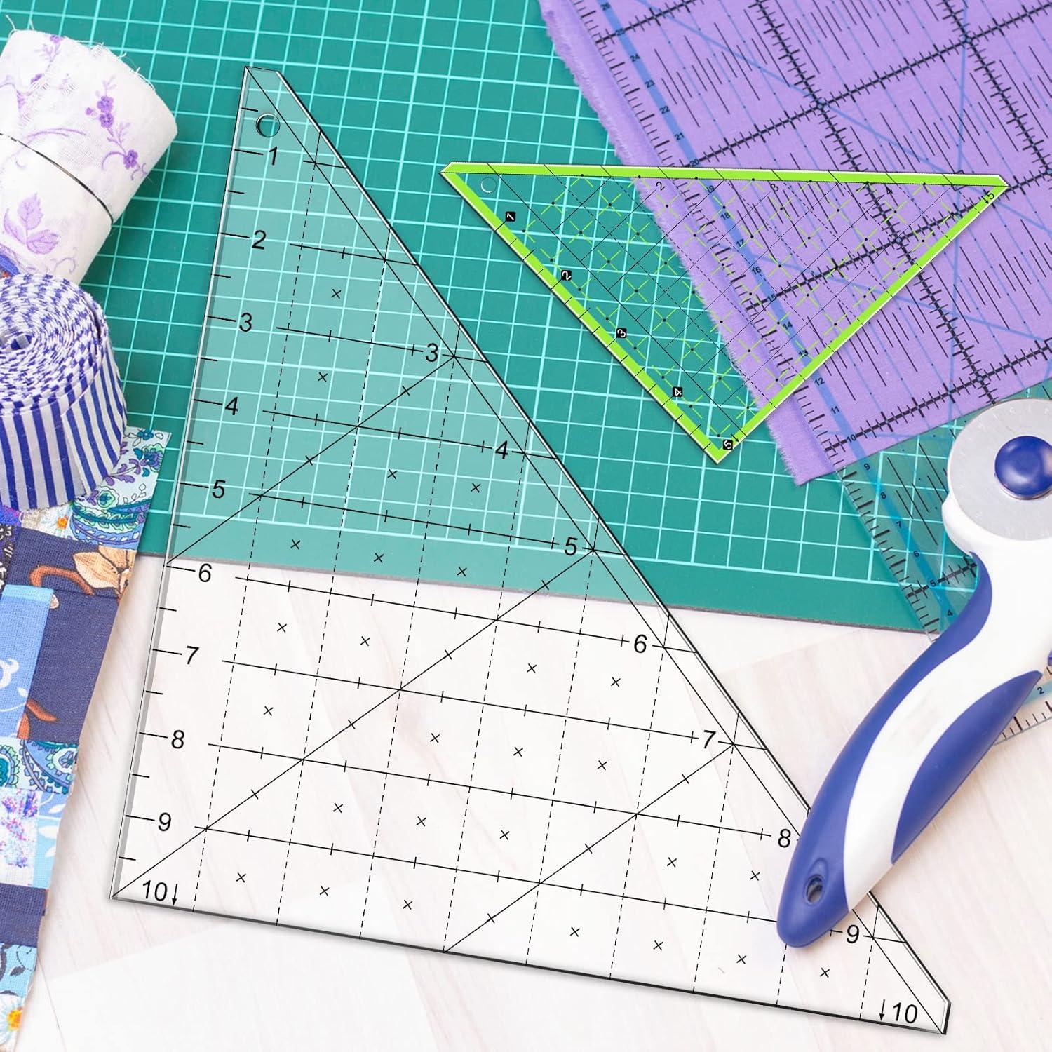 Juego de 2 Reglas Triangulares de Acrílico Konohan 12.7 y 25.4 cm