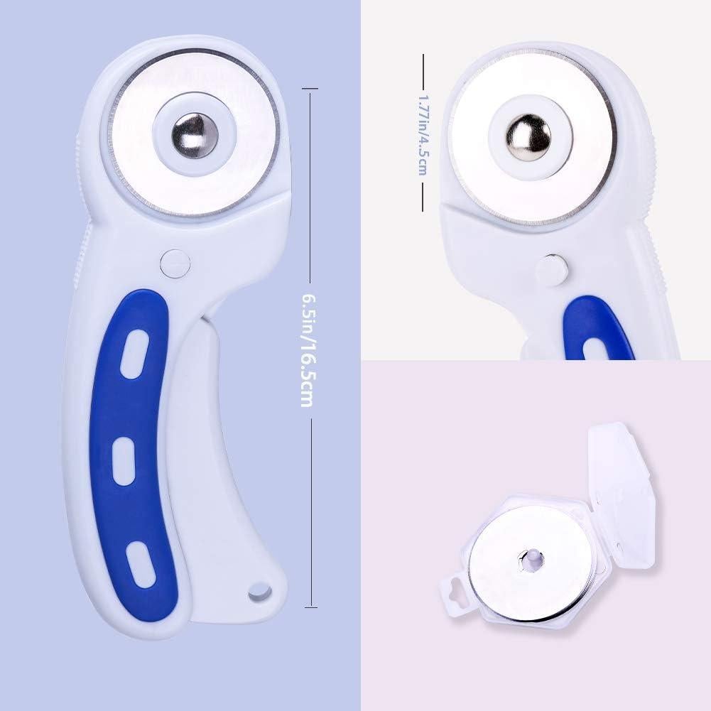 Cortador Rotativo ZMAAGG 45mm con 5 Cuchillas y Alfombrilla A5