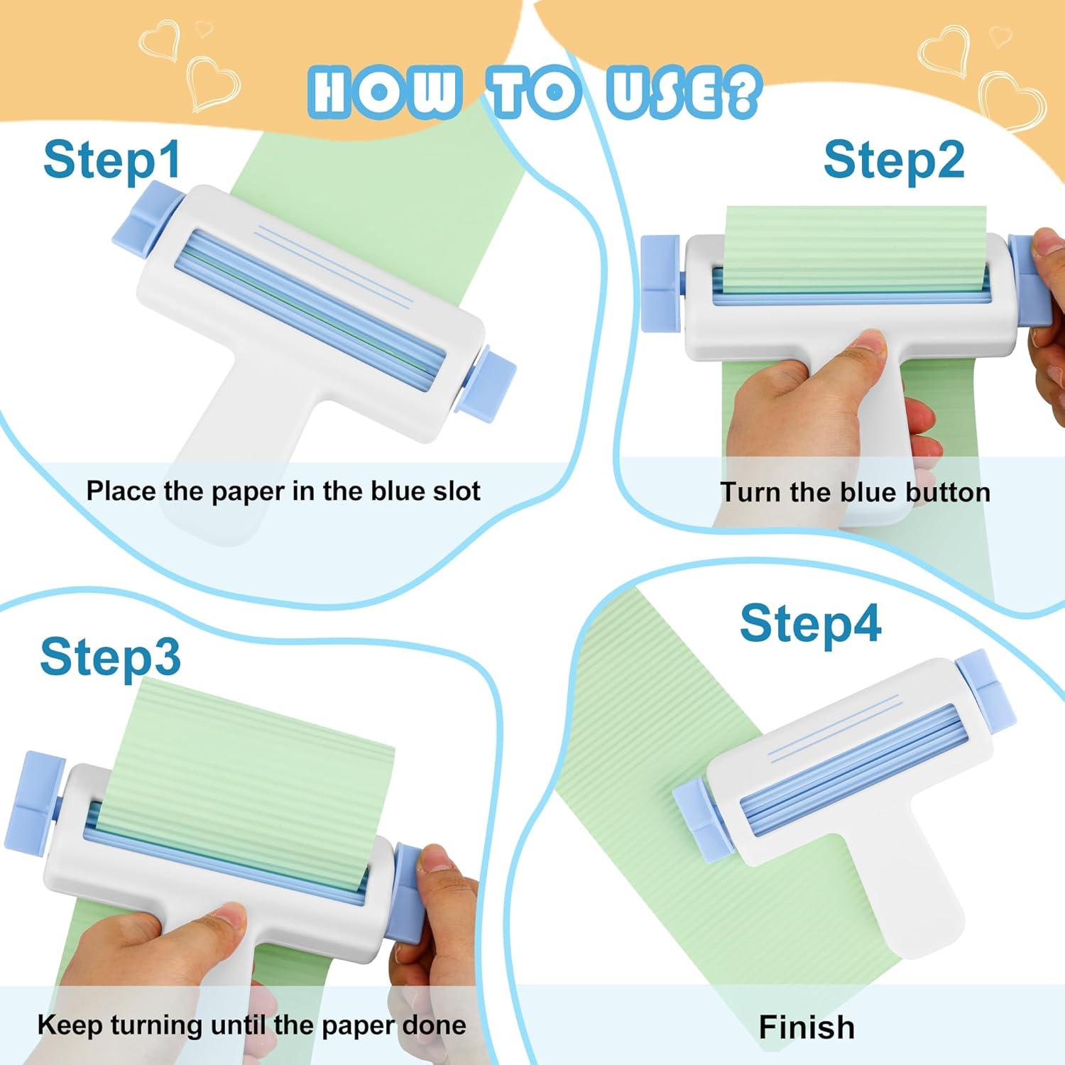 Crimpadora de Papel Anglekai para Manualidades DIY Blanca